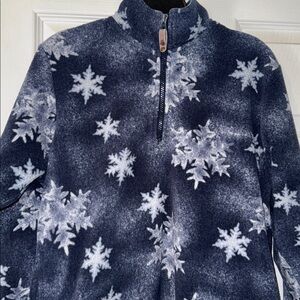 3/$30 Vintage Snowflake Pattern Fleece Pullover